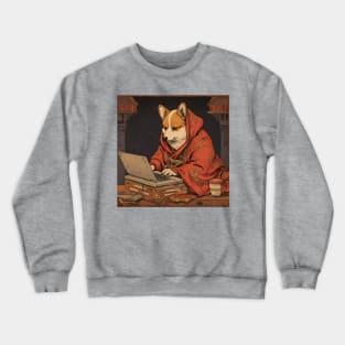 Ancient Japanese Hacker Corgi Crewneck Sweatshirt